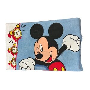 Disney Mickey Mouse vintage kids Face pillow case - Blue and Red